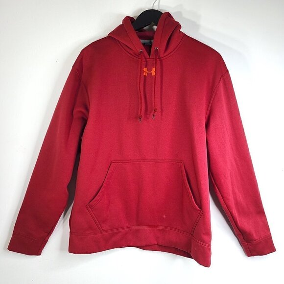 Under Armour Loose Dark Red Pull Over Hooded Sweater - Picture 1 of 6